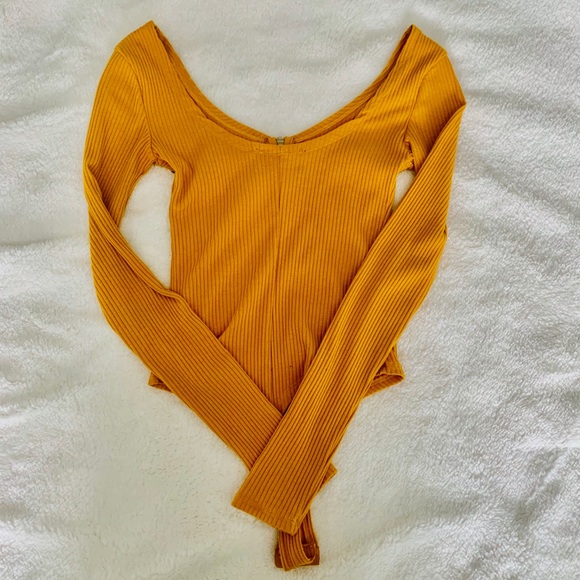 Yellow Long-Sleeved Bodysuit - Picture 4 of 5